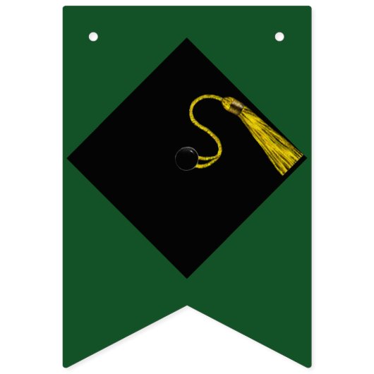 Groene graduatie-partij vlaggetjes (Tweede vlag)