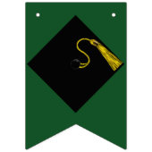 Groene graduatie-partij vlaggetjes (Eerste vlag)