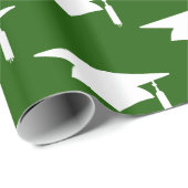 Groene Graduation Caps Pattern - Afstuderen Cadeaupapier (Rol Hoek)