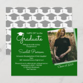 Groene Graduation Party Celebration Class of Kaart (Voorkant / Achterkant)
