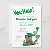 Groene gradupvoet Cowboy Boot Arrangement Kaart (Voorkant)