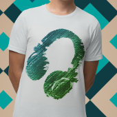 groene grafische hoofdtelefoon t - shirt voor de d