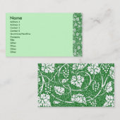 Groene grafische kaart met voorbeeldfunctie voor h visitekaartje (Voorkant / Achterkant)