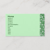 Groene grafische kaart met voorbeeldfunctie voor h visitekaartje (Voorkant)