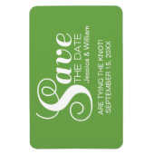 Groene grafische Typografie sparen de Magnet van d Magneet (Verticaal)