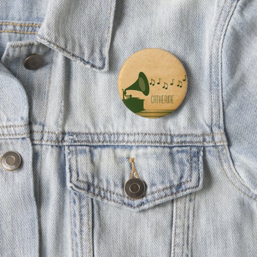 Groene  Gramophone Button (In situ)