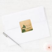 Groene  Gramophone Hartelijk dank Stickers (Envelop)