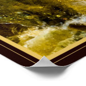 Groene granaat I gemstone fractal art poster (Hoek)