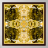 Groene granaat I gemstone fractal art poster (Voorkant)