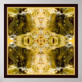 Groene granaat I gemstone fractal art poster
