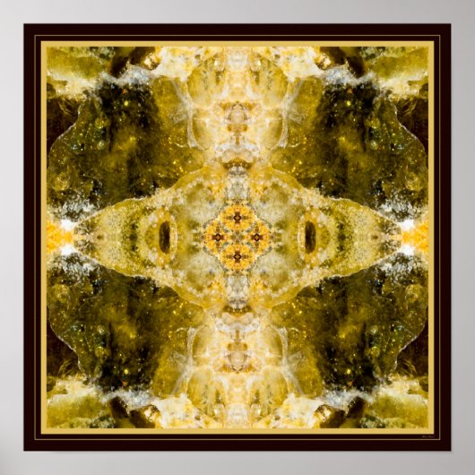 Groene granaat I gemstone fractal art poster (Voorkant)