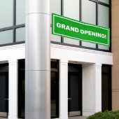 groene grand opening business banner (Buitenkant Gebouw)