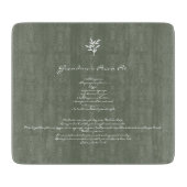 Groene Grandmas Familie Recipe Keepomwille Custom  Snijplank (Voorkant)