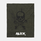 Groene grap fleece deken (Voorkant)