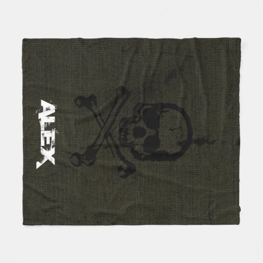 Groene  grap fleece deken (Voorkant (Horizontaal))