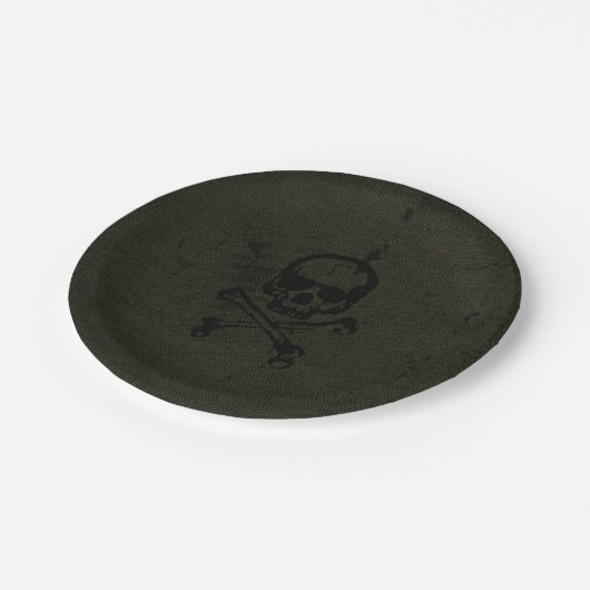 Groene  grap papieren bordje (Gekanteld)