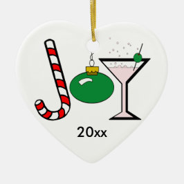 Groene grap van kerstboomversiering keramisch ornament