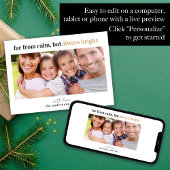 Groene Grappige Calm Heldere Foto Kerstmis Feestdagenkaart