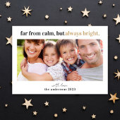 Groene Grappige Calm Heldere Foto Kerstmis Feestdagenkaart