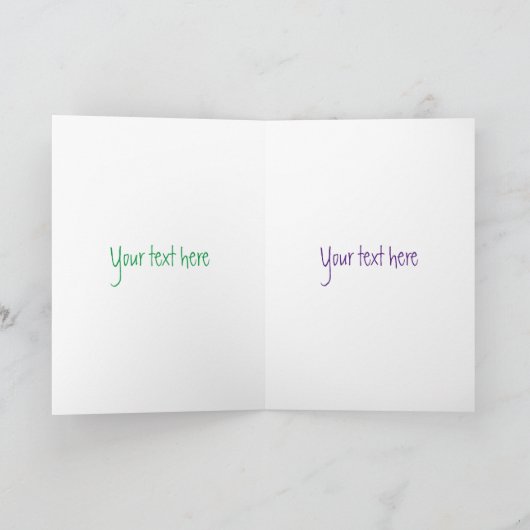 Groene, grappige draak-cartoon kaart (Binnen)