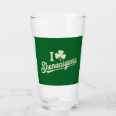 Groene Grappige Ierse Patty's Shamrock Heilige Pat Glas (Voorkant)