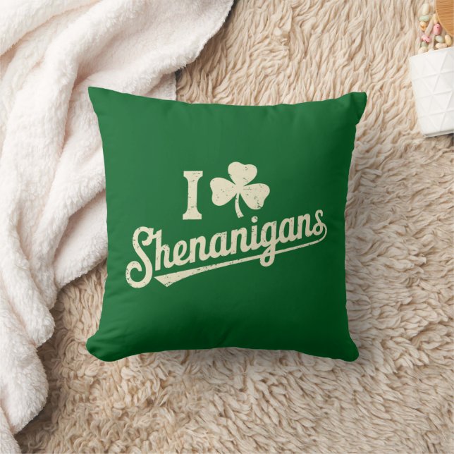 Groene Grappige Ierse Patty's Shamrock Heilige Pat Kussen (Deken)