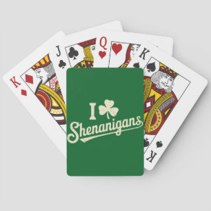 Groene Grappige Ierse Patty's Shamrock Heilige Pat Pokerkaarten
