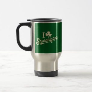 Groene Grappige Ierse Patty's Shamrock Heilige Pat Reisbeker