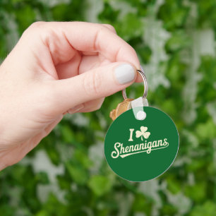 Groene Grappige Ierse Patty's Shamrock Heilige Pat Sleutelhanger