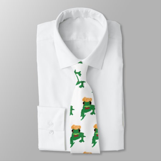 Groene Grappige Kikker karakter Stropdas (Gebonden)