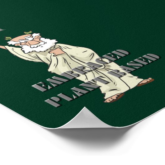 Groene grappigheid "Ik heb Plant gebaseerd" Vegan  Poster (Hoek)