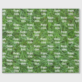 Groene gras 50th Birthday Cadeaupapier (Vlak)