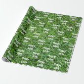 Groene gras 50th Birthday Cadeaupapier (Uitgerold)