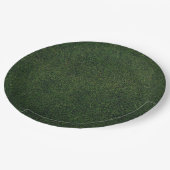 Groene gras achtergrond papieren bordje (Gekanteld)