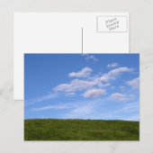 Groene gras en blauwe hemel briefkaart (Voorkant / Achterkant)