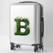 Groene Gras Letter B Met Golfbal, Club Sticker (Koffer)