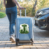 Groene Gras Letter J Met Voetbal Sticker (Koffer Insitu)