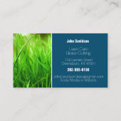 Groene gras met lade visitekaartje (Achterkant)