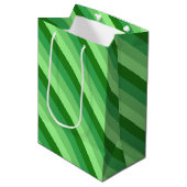 Groene gras middelgrote cadeautas (Voorkant Gekanteld)