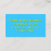 Groene Gras Natuur Thema Visitekaartjes (Achterkant)