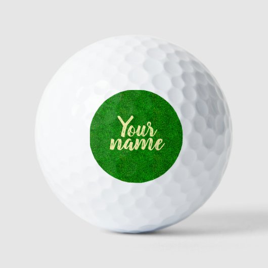 Groene gras textuur van een voetbalveld golfballen (Voorkant)