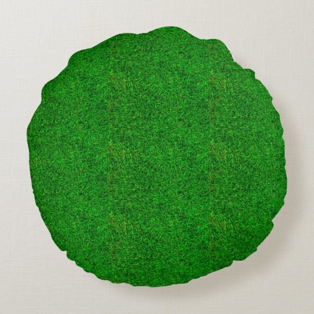 Groene gras textuur van een voetbalveld rond kussen (Achterkant)