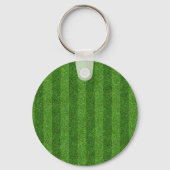 Groene gras textuur van een voetbalveld sleutelhanger (Achterkant)