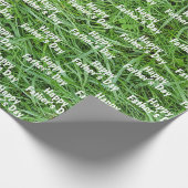 Groene gras Vaderdag Cadeaupapier (Hoek)