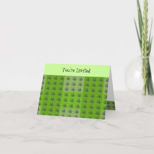 Groene Gras Zomer Uitnodiging (Voorkant)