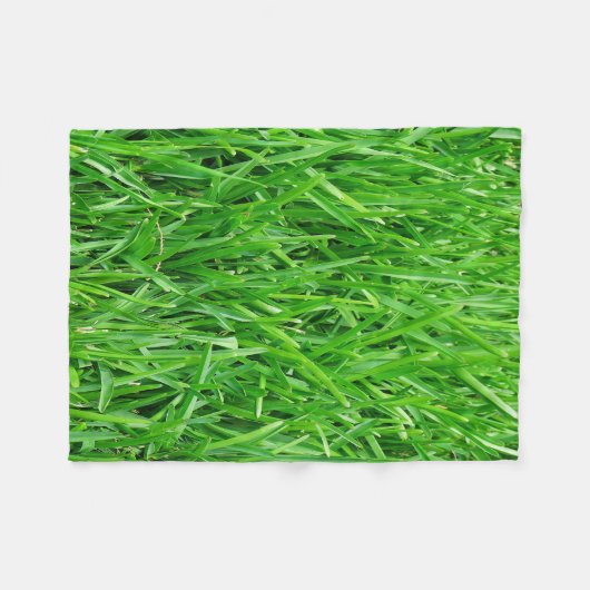 Groene grasachtergrond fleece deken (Voorkant (Horizontaal))