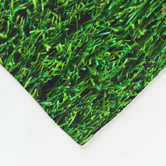 Groene grasachtergrond fleece deken (Hoek)