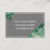 Groene grasbloemen laten de Natuur van de weide Visitekaartje (Achterkant)