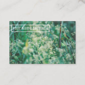 Groene grasbloemen laten de Natuur van de weide Visitekaartje (Voorkant)