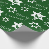 Groene Grasmaai Service Logo Prettig kerstfeest  Cadeaupapier (Hoek)
